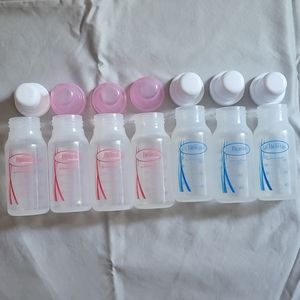 7 Dr. Brown's Natural Flow Baby Bottles 4 oz Pink & Blue